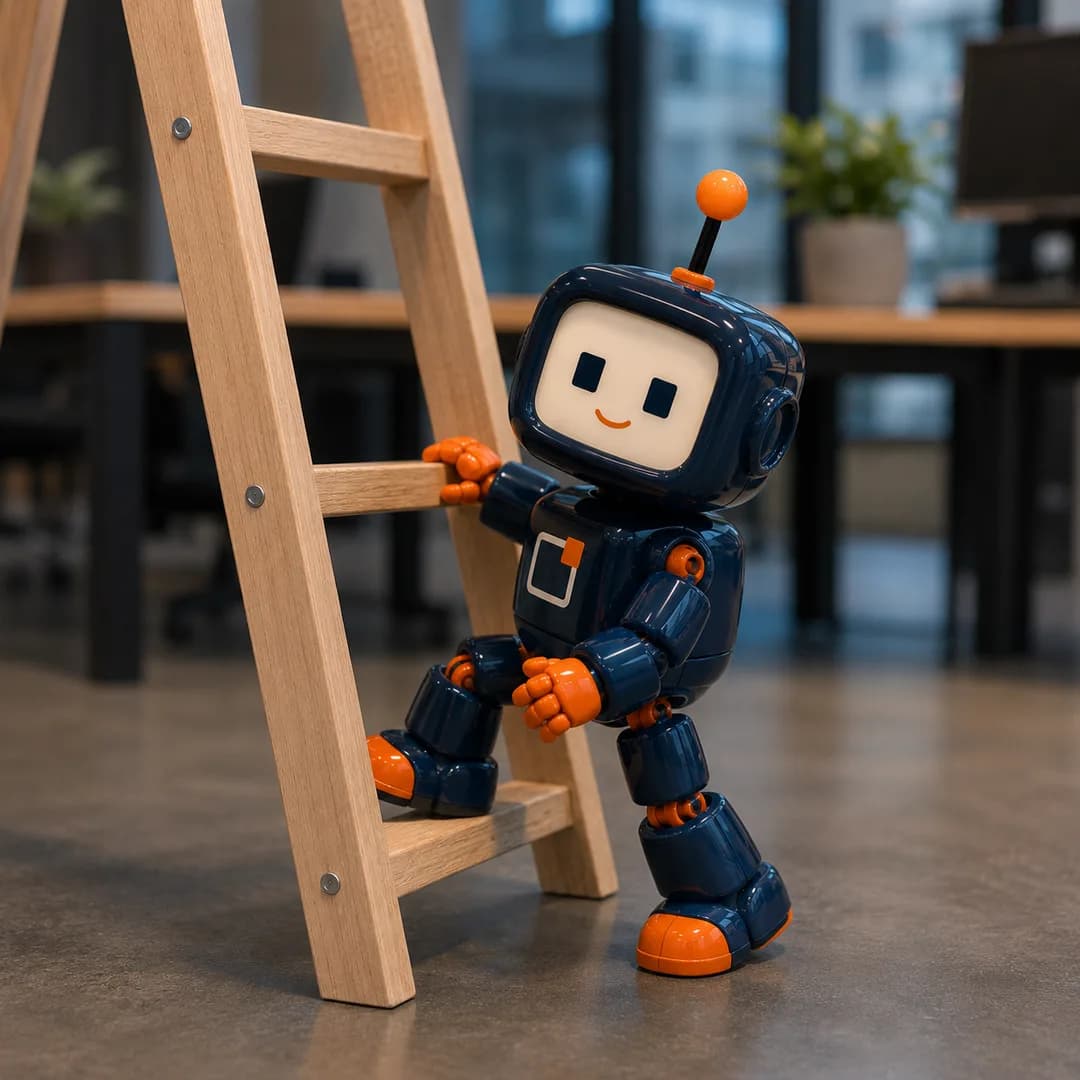 The Insights² robot, ready to start climbing.